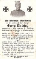 Sterbebild Kirchtag Georg, Kirchberg